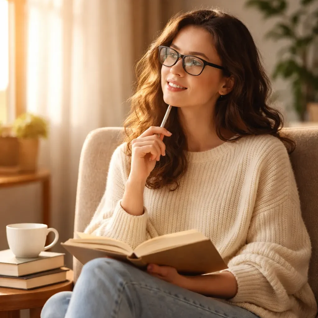 professora estudando em casa